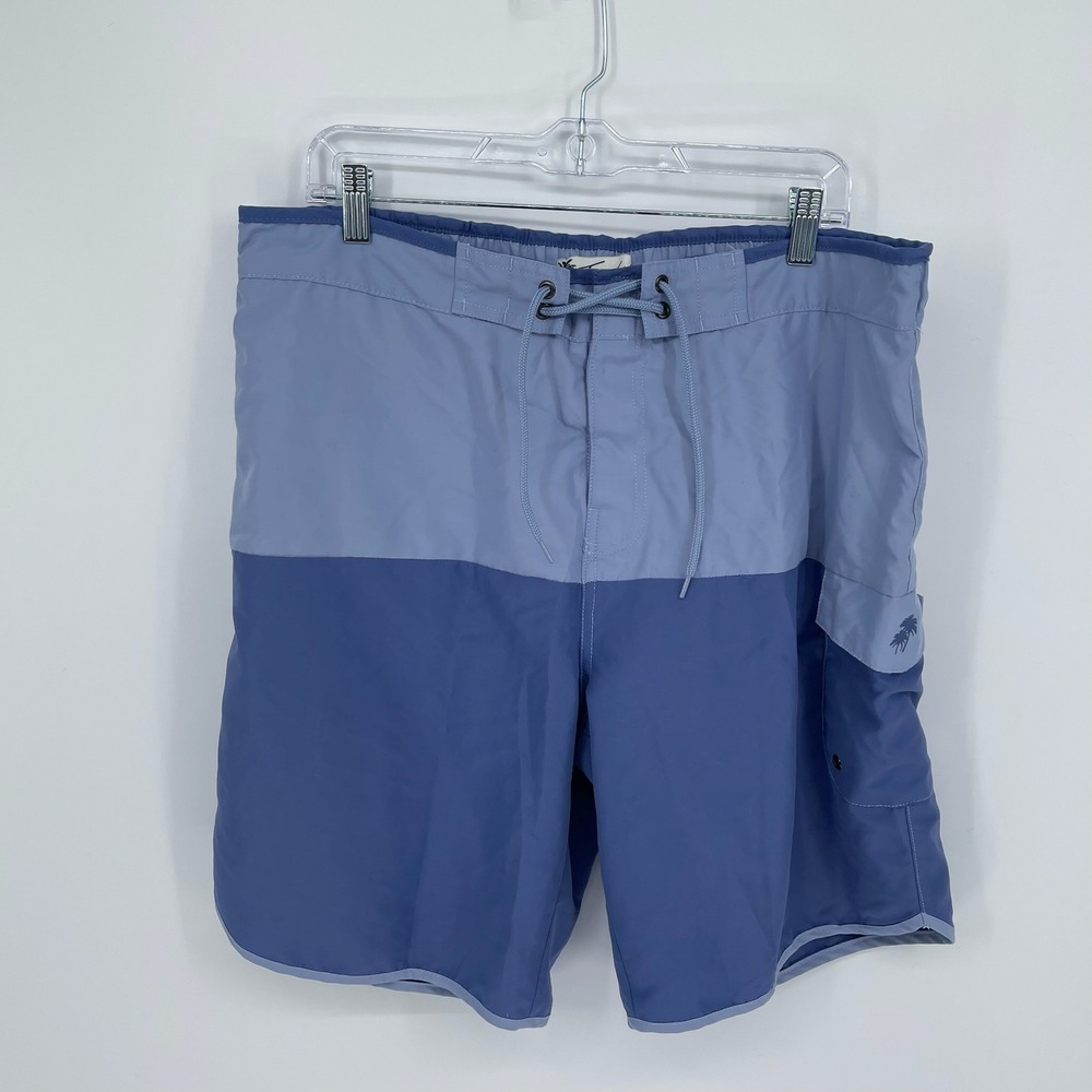 Trunks Surf & Swim Co Men's Blue Colorblock Board Shorts Size‎ XL